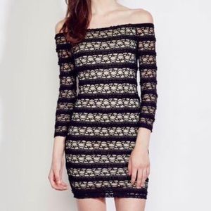 Ali & jay Los Angeles lace off the shoulder dress